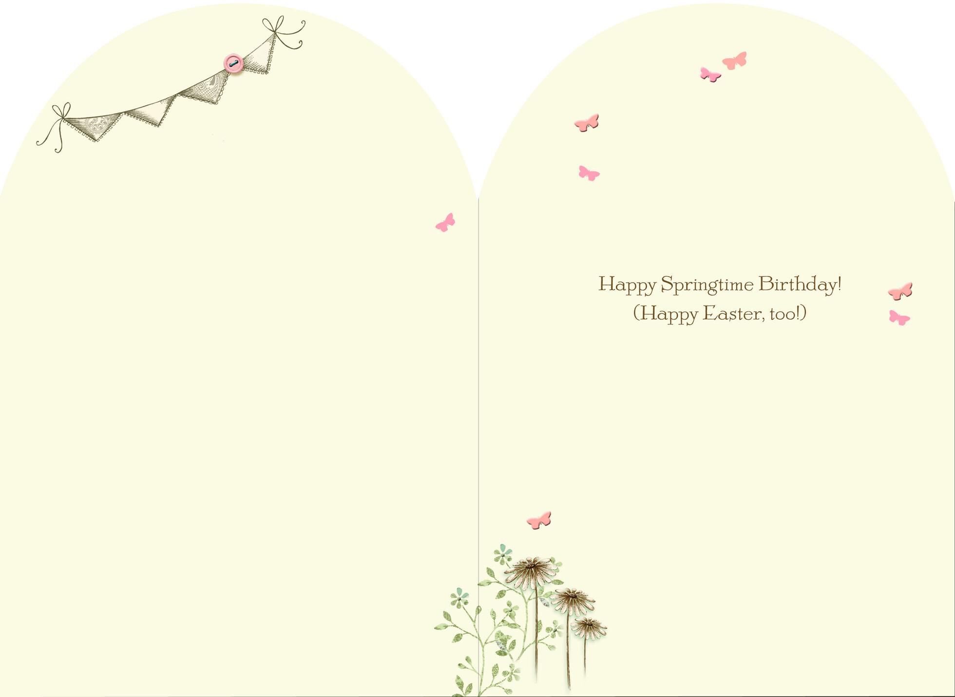 Springtime Birthday Easter Card