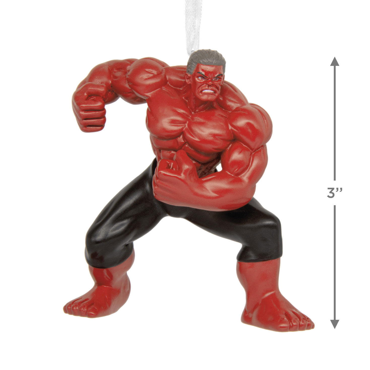Captain America Red Hulk Christmas Ornament measurement image number 3