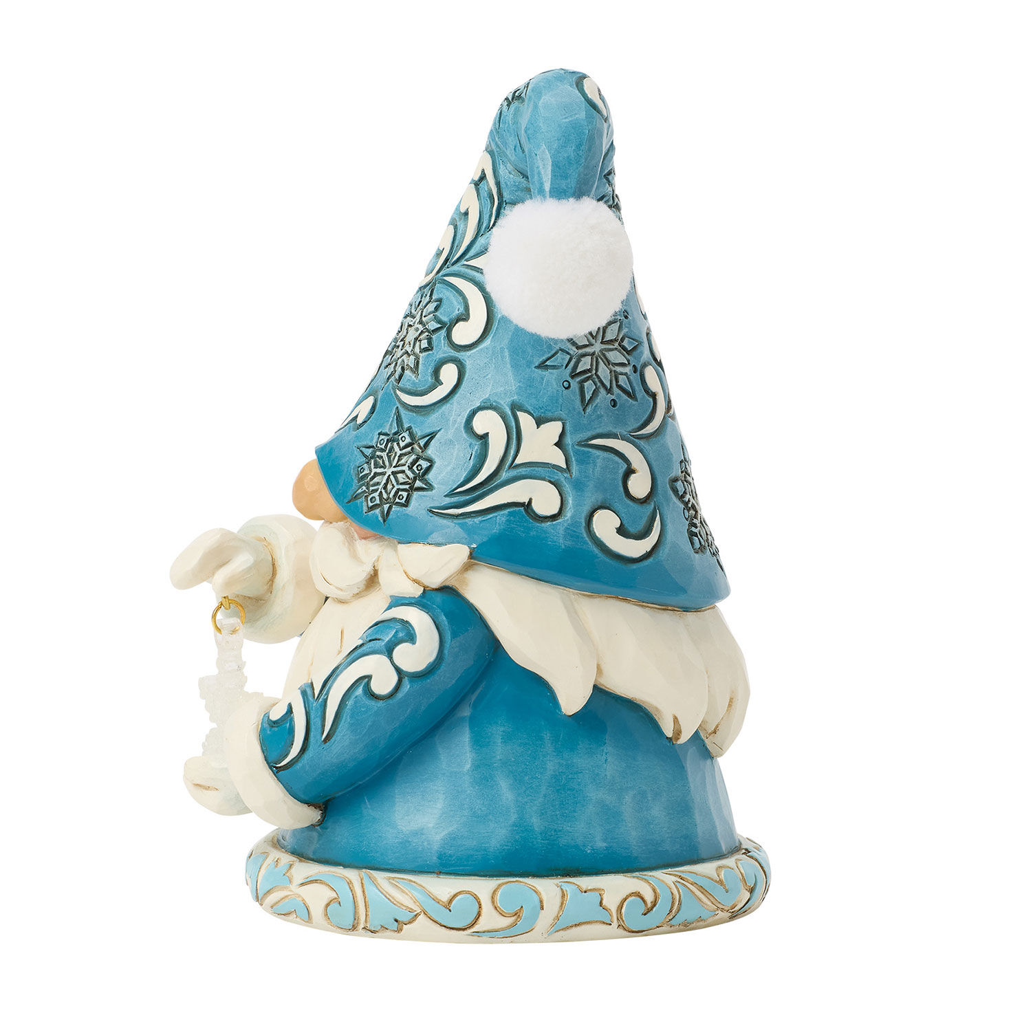 Blue Gnome With Snowflake Jim Shore Statue Side image number 3