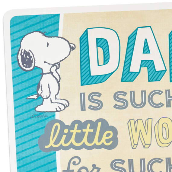 16.38" Jumbo Peanuts® Snoopy Big Thanks Father's Day Card for Dad, , large image number 4