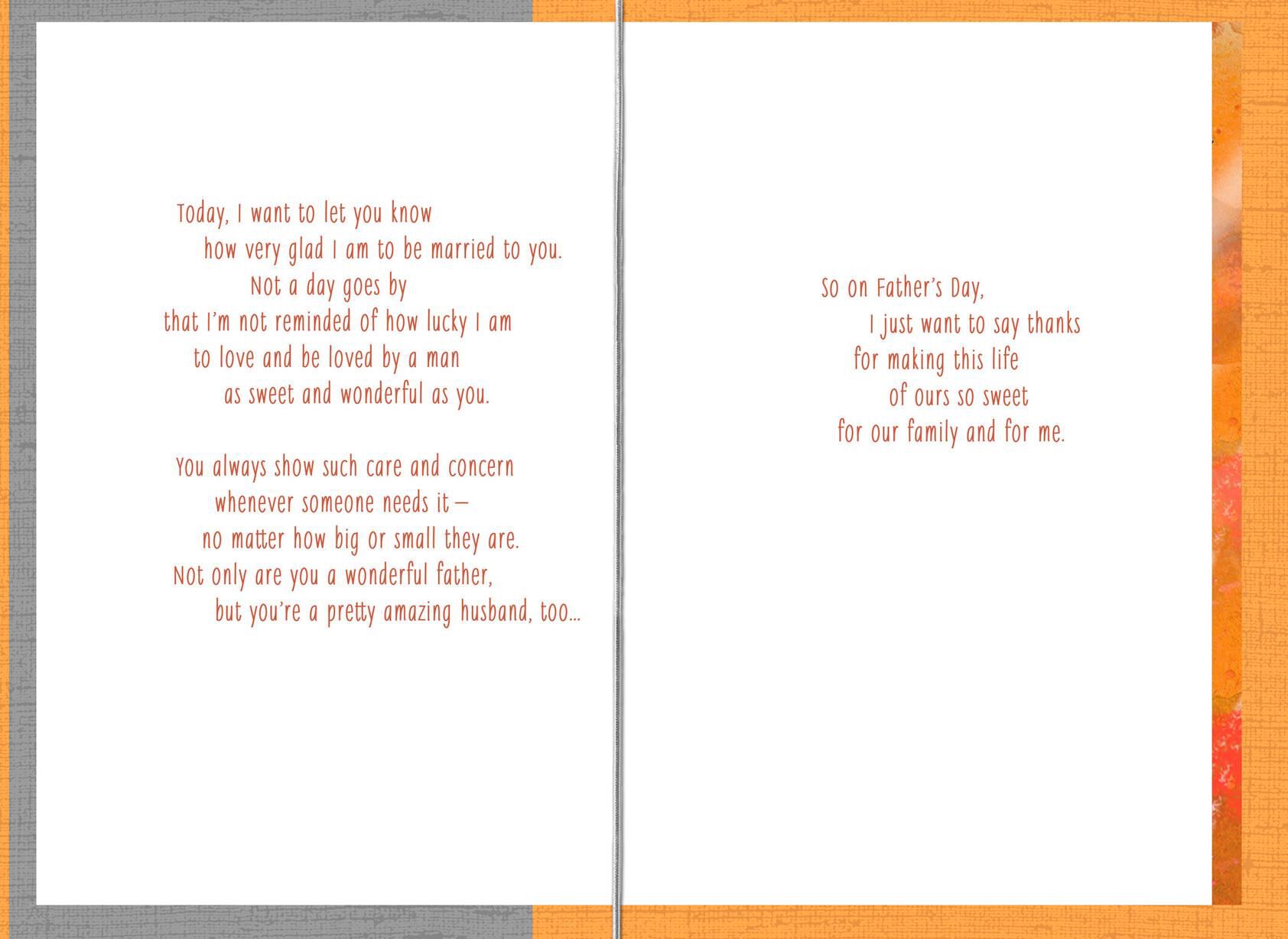 Lucky to Be Loved by You Father's Day Card for Husband