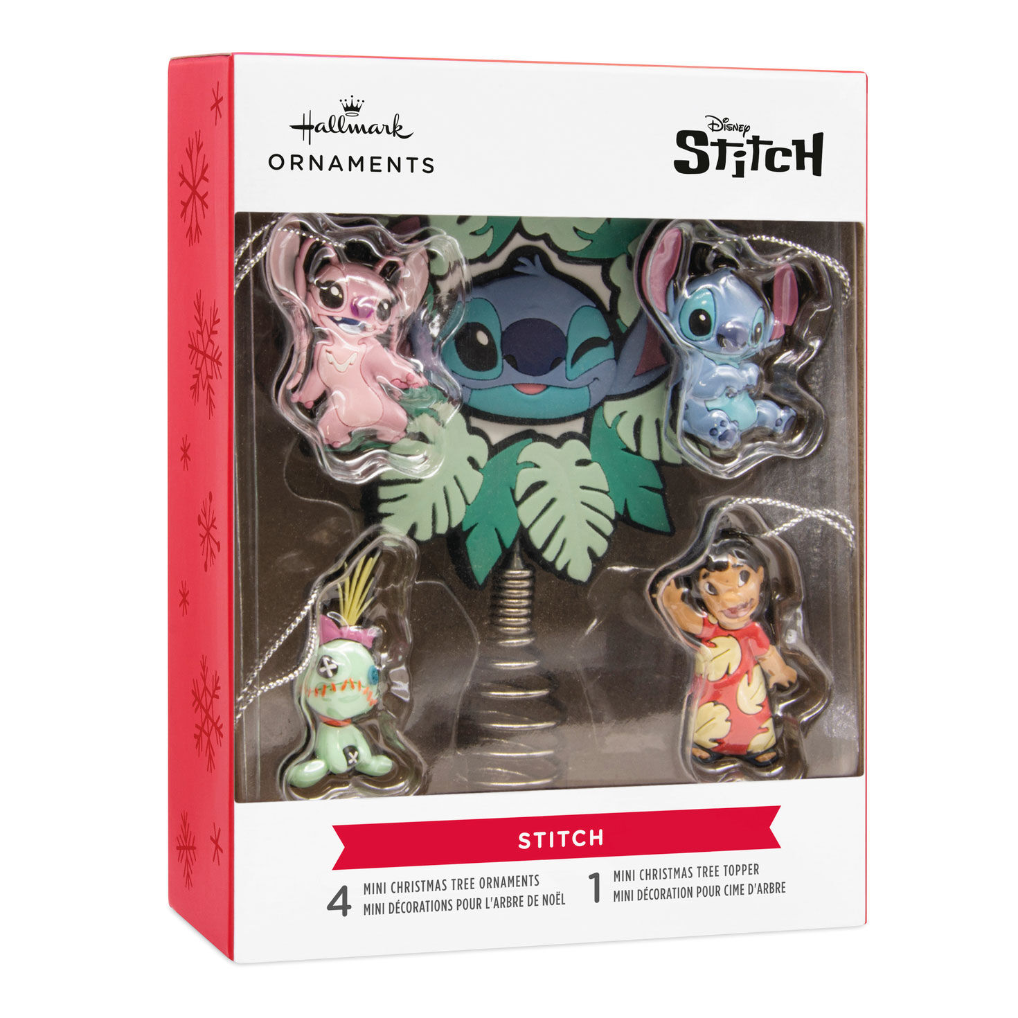 Mini Disney Stitch Hallmark Tree Topper and Ornaments, Set of 5, , large image number 7