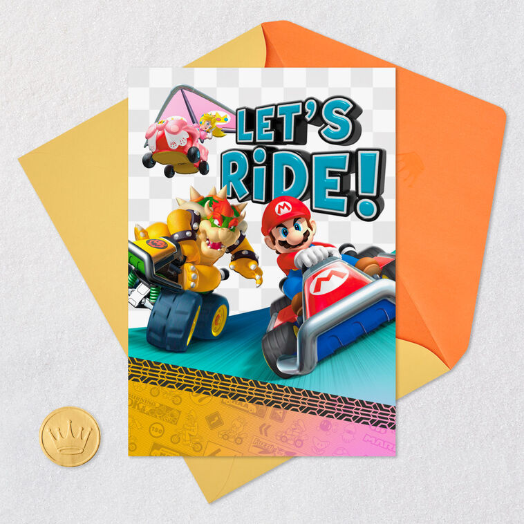 nintendo-mario-kart-let-s-ride-birthday-card-greeting-cards-hallmark for Free Printable Nintendo Birthday Cards Nintendo Mario Kart™ Let's Ride Birthday Card - Greeting Cards | Hallmark for Free Printable Nintendo Birthday Cards