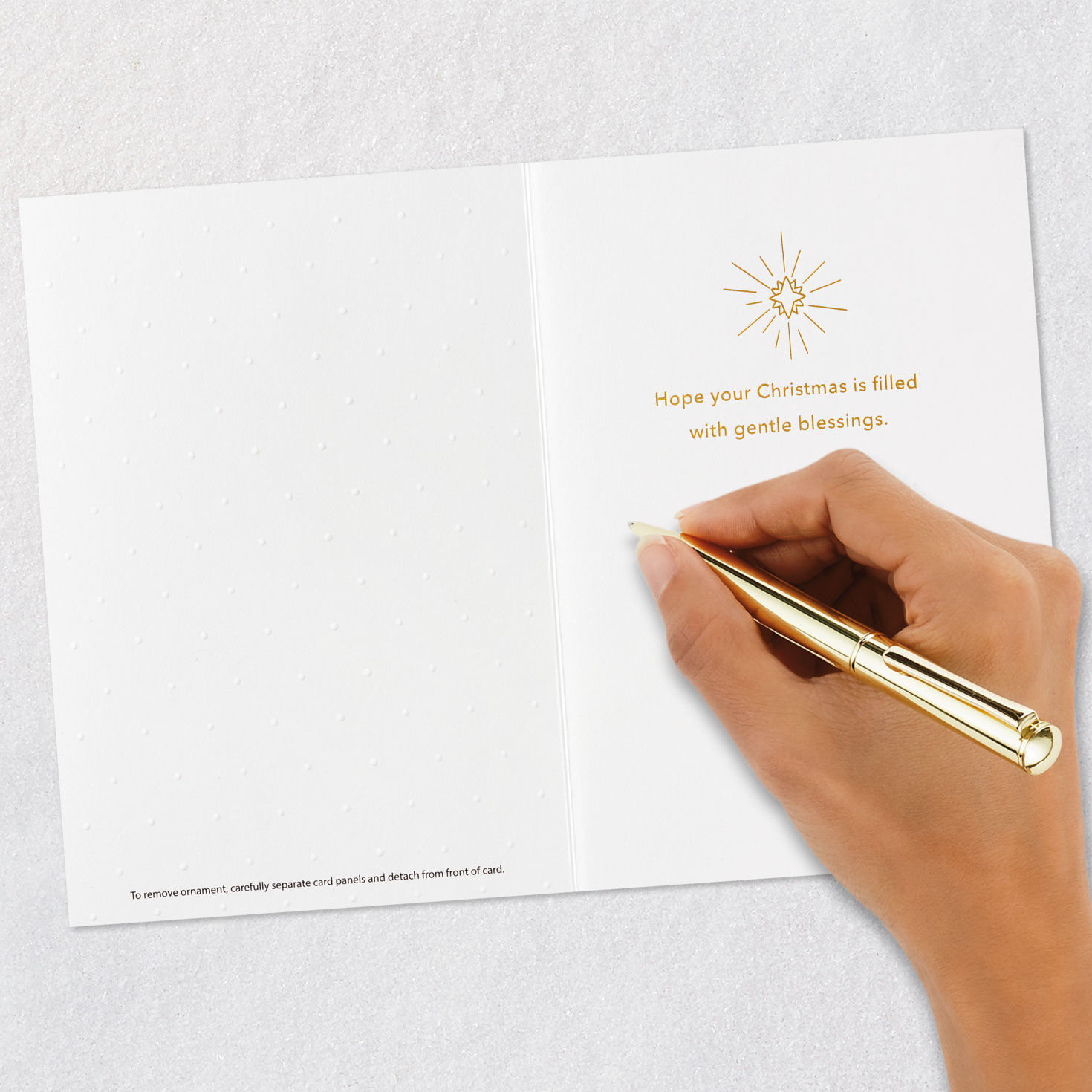 O Holy Night Nativity Scene Christmas Card With Ornament, , large image number 7