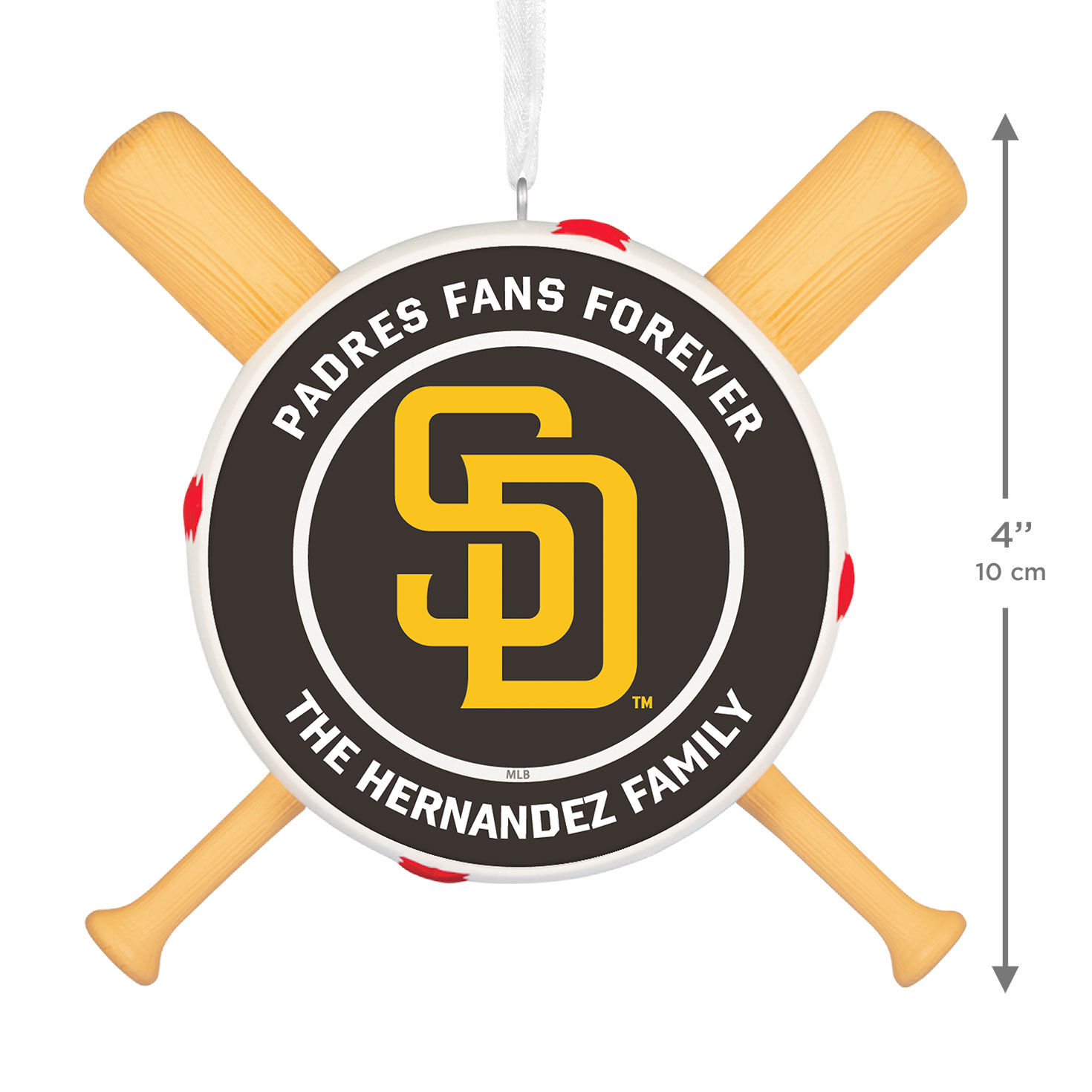 MLB San Diego Padres™ Baseball Personalized Ornament, Custom Text for only USD 30.99 | Hallmark