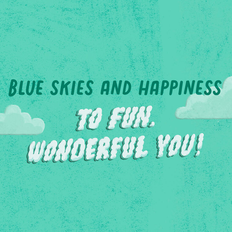 Blue Skies and Happiness Easter Card for Kids, , large image number 2