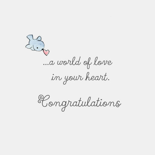 Tiny Bundle of Love Lamb and Bluebird New Baby Card, 