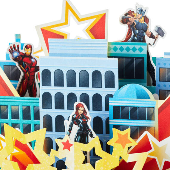 Marvel Avengers Assemble and Celebrate 3D Pop-Up Card With Playset, , large image number 6