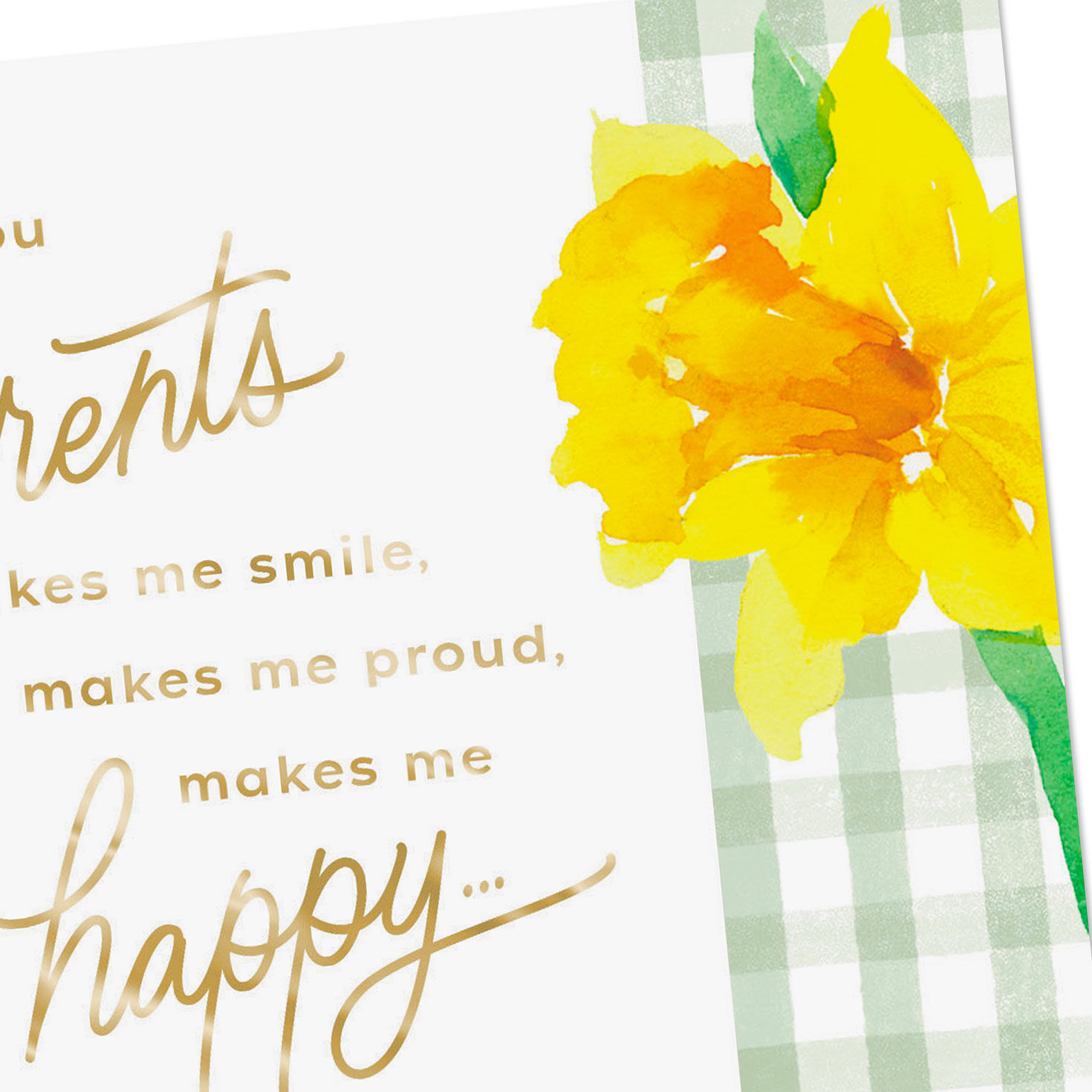 Yellow Daffodils Easter Card for Parents Card Front Detail image number 4