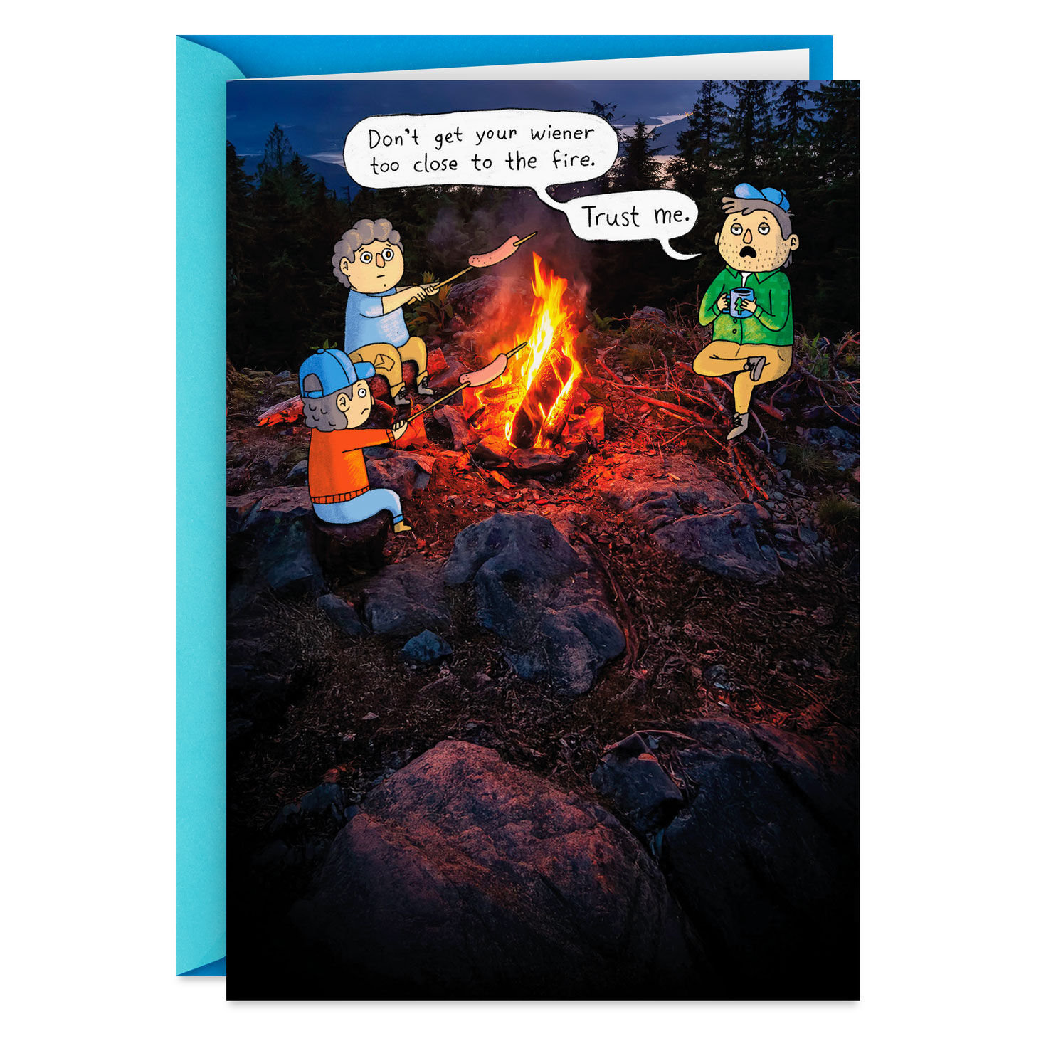 Campfire Advice Funny Father's Day Card