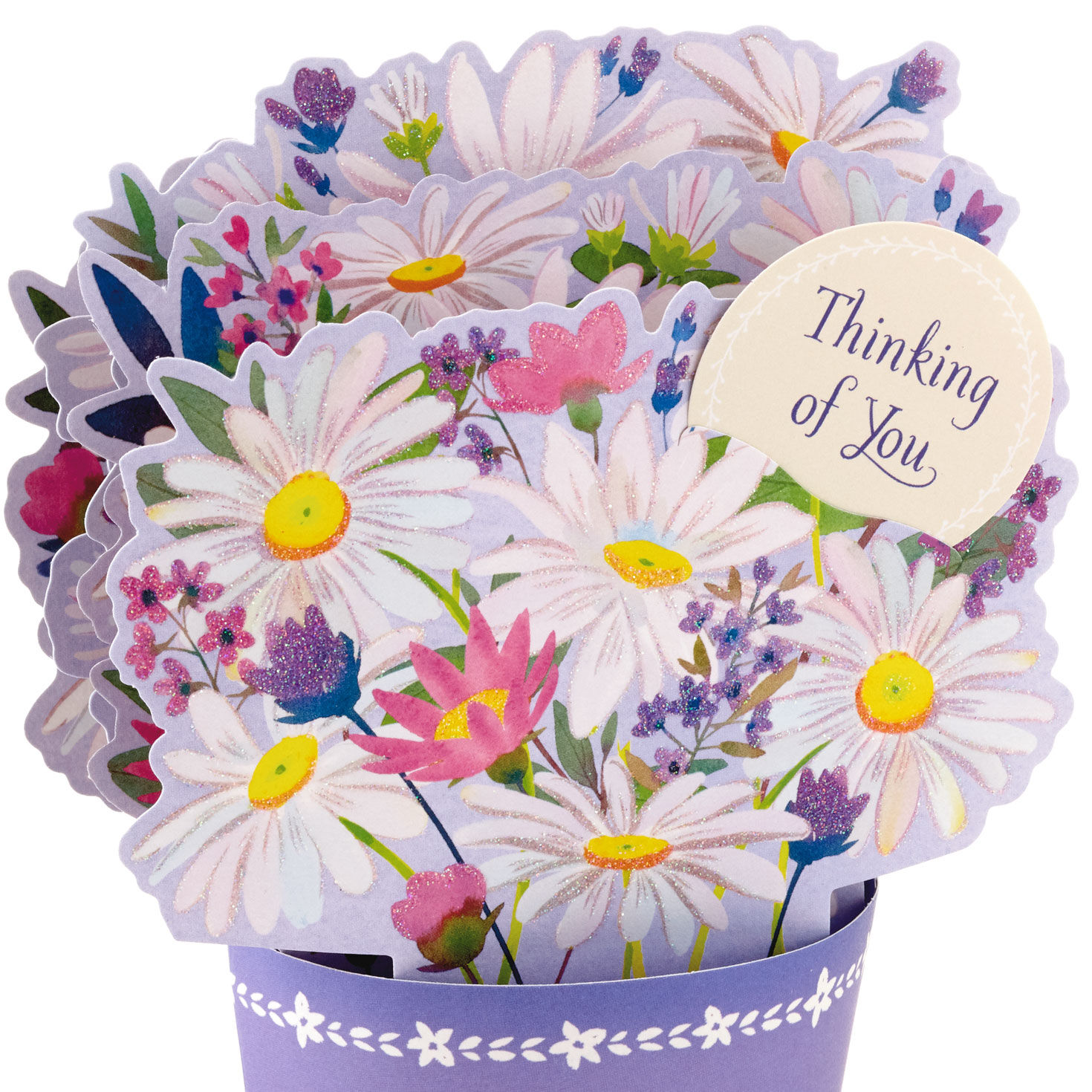 Flower Bouquet 3D Pop-Up Thinking of You Card, , large image number 4