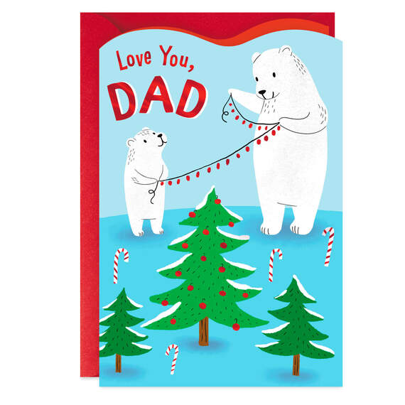 Love You, Dad Christmas Card From Kid, , large image number 1
