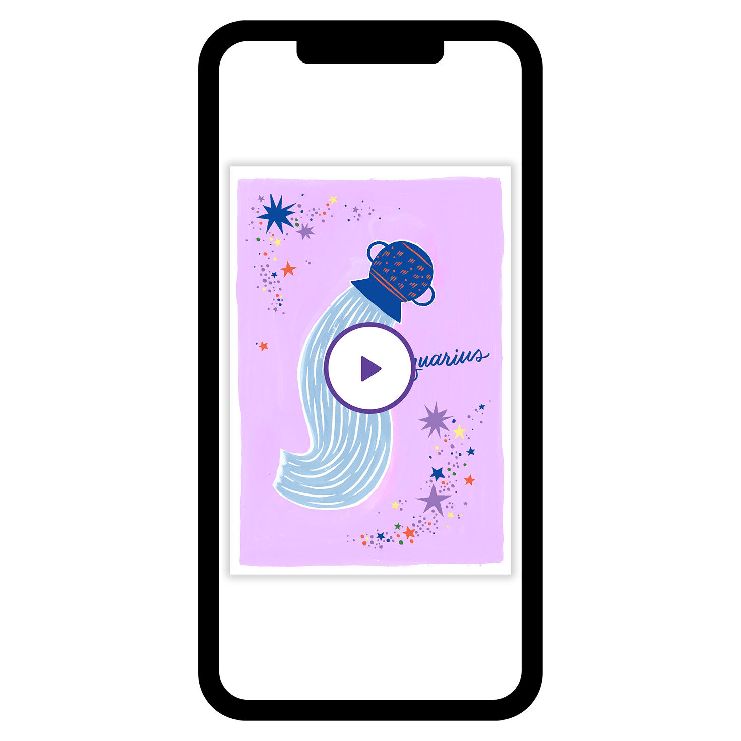 Bold and Bright Aquarius Zodiac eCard