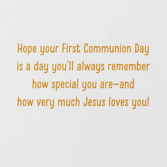 Jesus Loves You First Communion Card for Goddaughter, , large image number 3