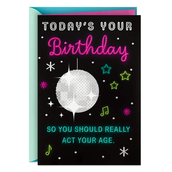 Cheers to Acting Your Age Birthday Card, , large image number 1