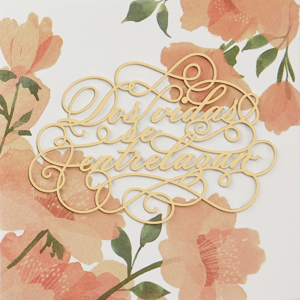 Dos Vidas Se Entrelazan Spanish Language Wedding Card