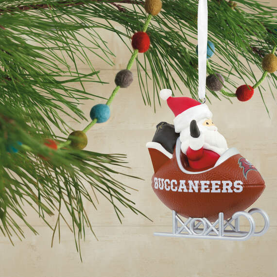 NFL Tampa Bay Buccaneers Santa Football Sled Hallmark Ornament, , large image number 2