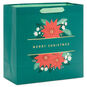 Poinsettias Large Square Christmas Gift Bag Front image number 1