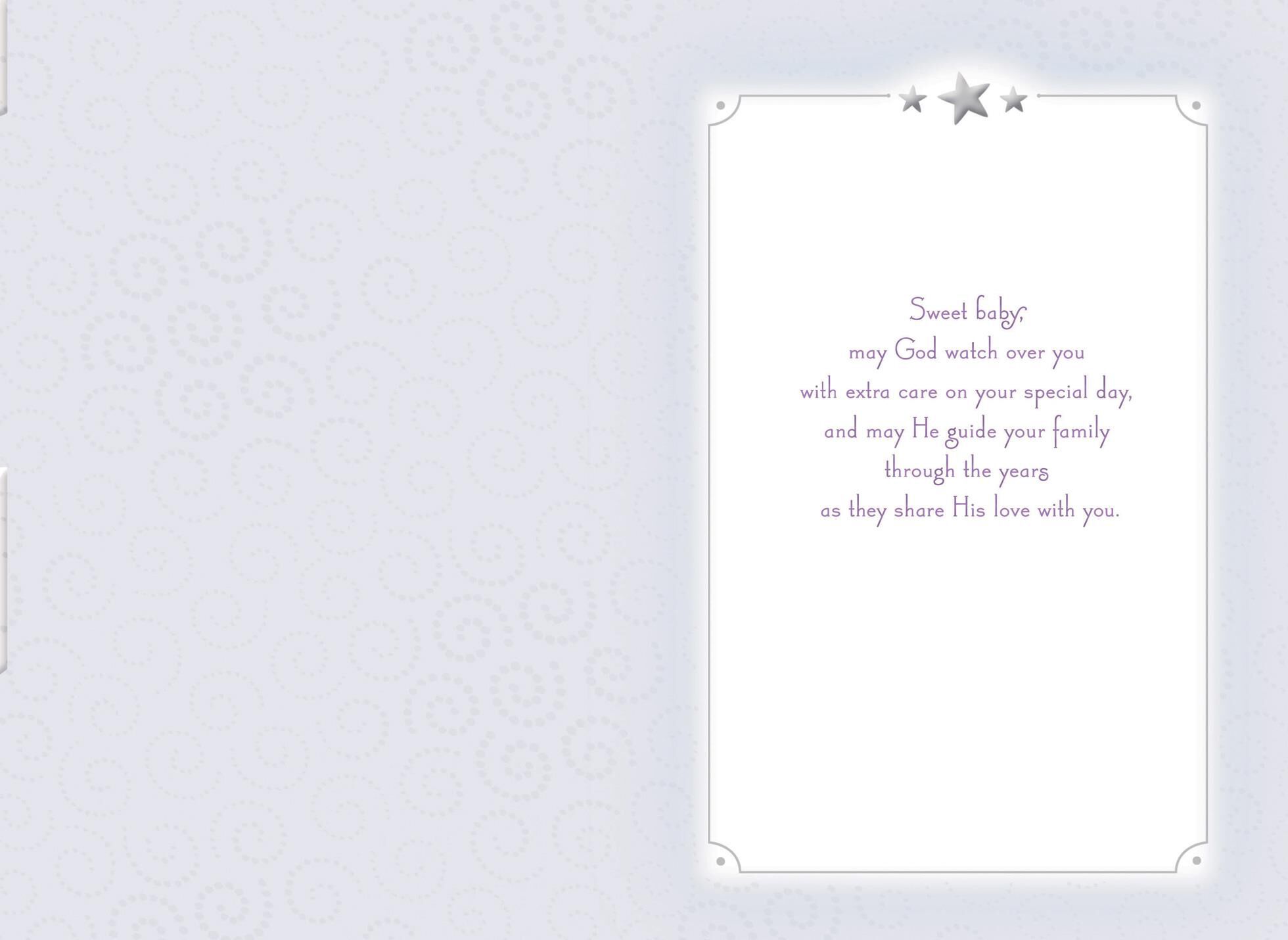 Sky and Clouds Christening Card