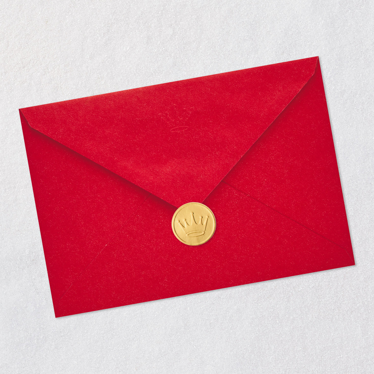 Red Floral on Green Christmas Card for Mom Envelope Back with Seal image number 8