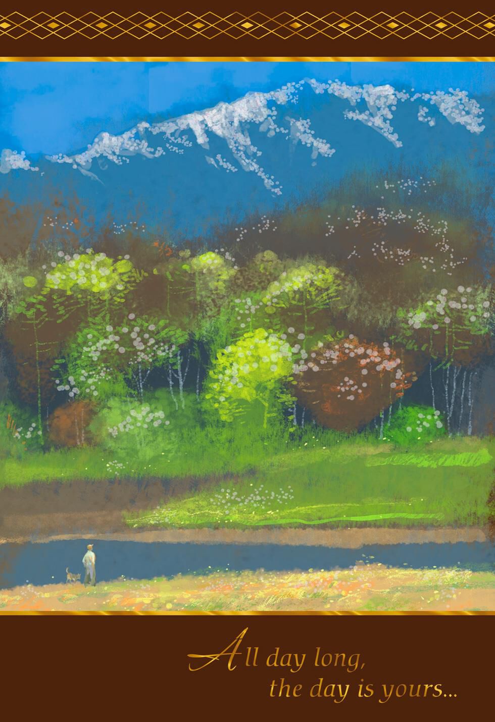 Mountains and Glitter Father's Day Card