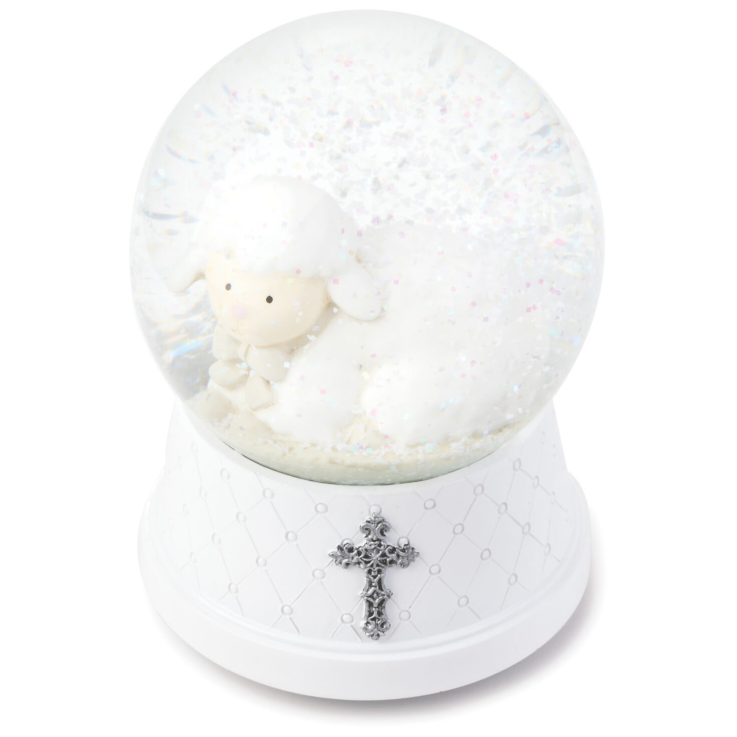 christening snow globe