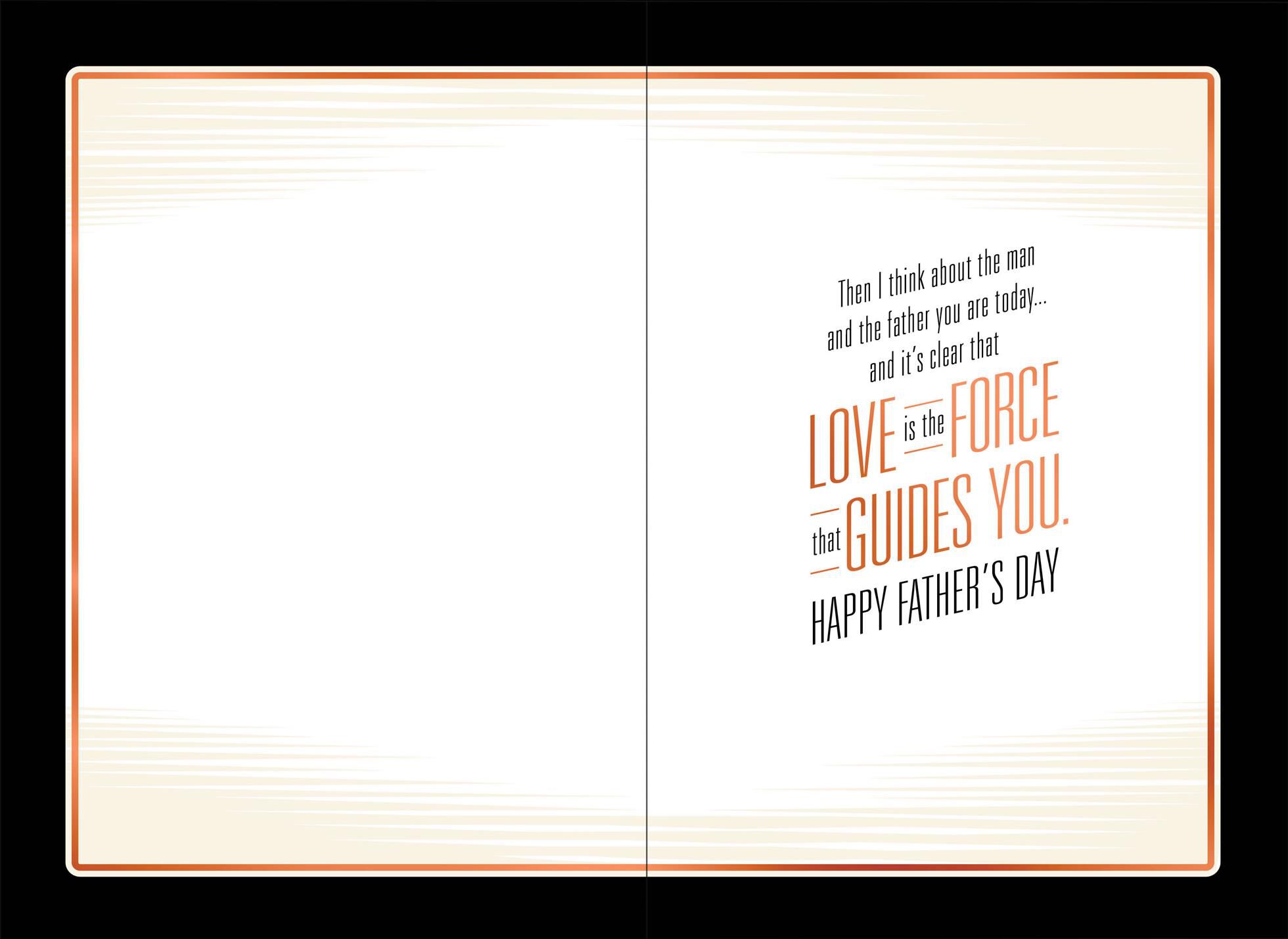 Star Wars™ Love Is the Force Father's Day Card for Son