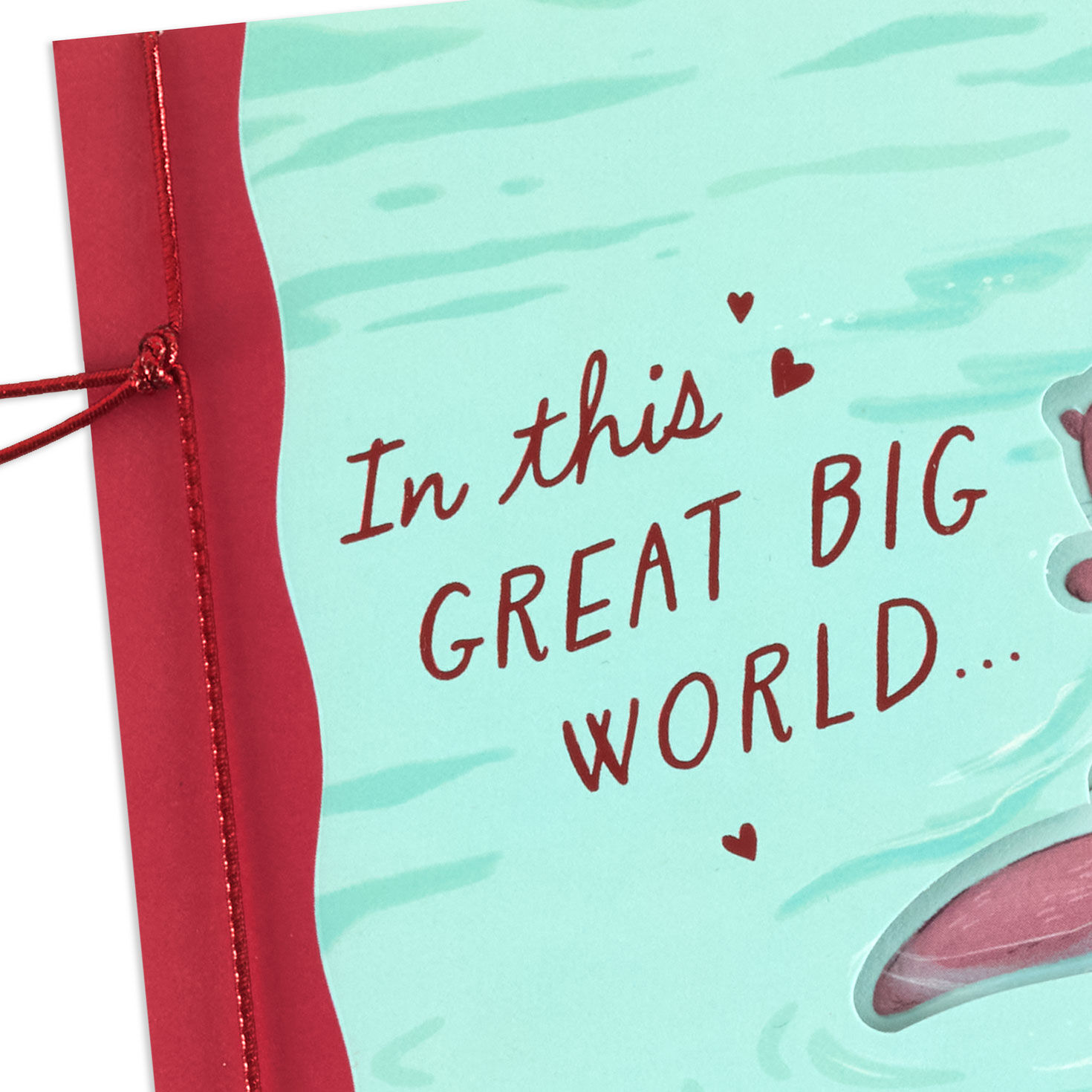 Two Otters on Water Valentine's Day Card Card Front Detail image number 4