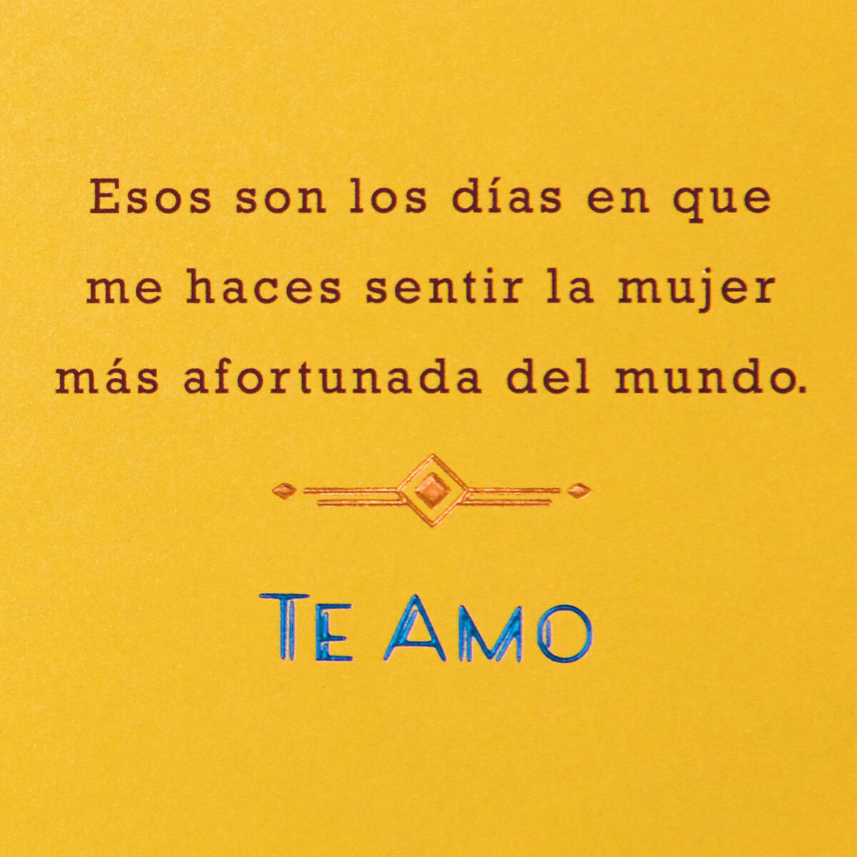 Luckiest Woman in the World SpanishLanguage Love Card