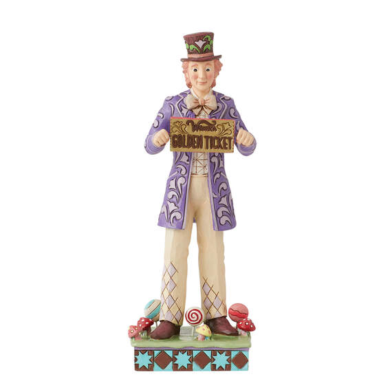 Jim Shore Willy Wonka With Rotating Chocolate Bar Figurine, 7", , large image number 3