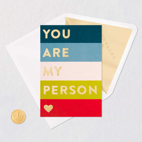 You Are My Person Striped Love Card, , large image number 5