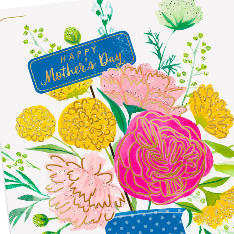 Flowers and Teapot Assorted Mother's Day Cards, Pack of 6, , large image number 4