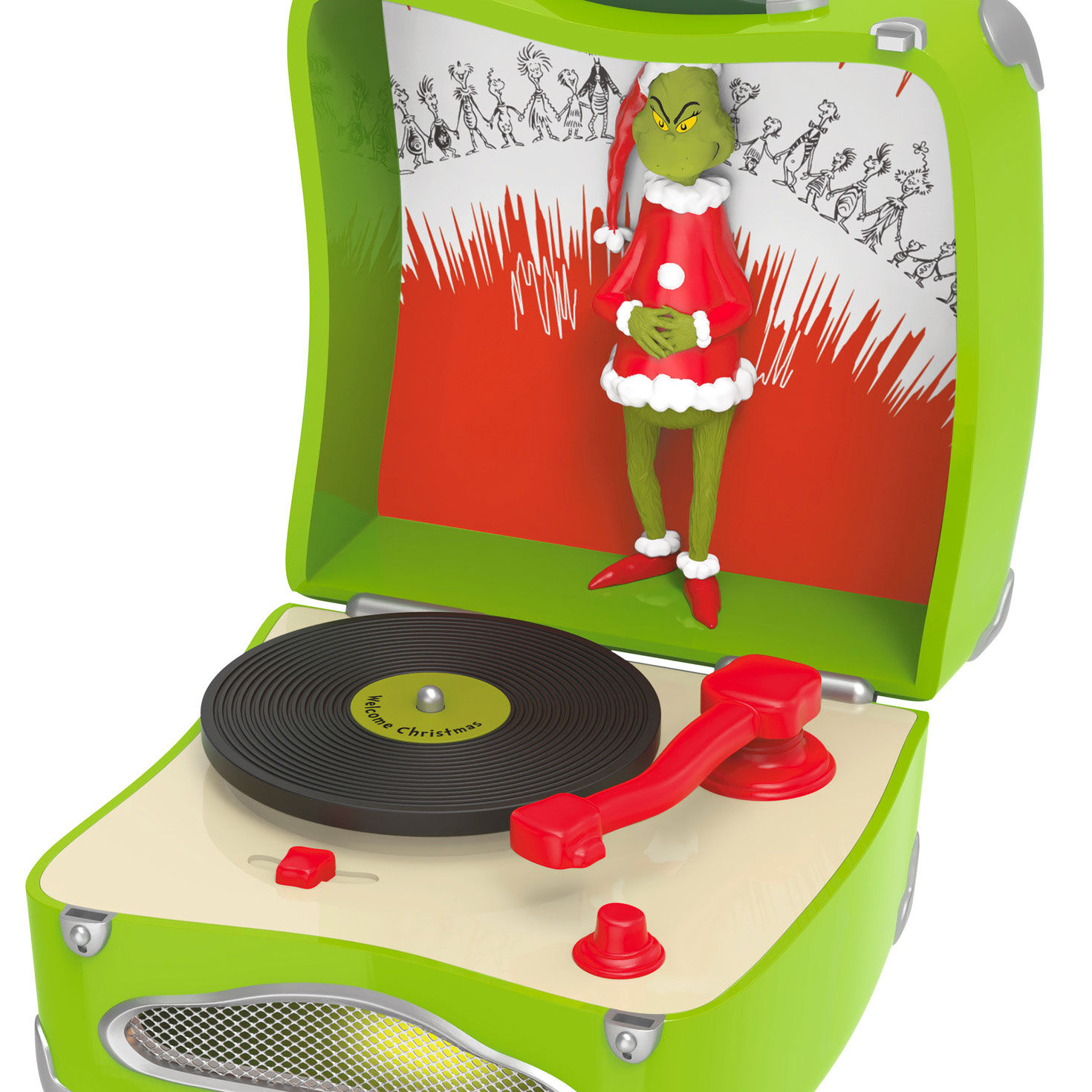 Grinch Record Player Keepsake Ornament closeup view image number 5