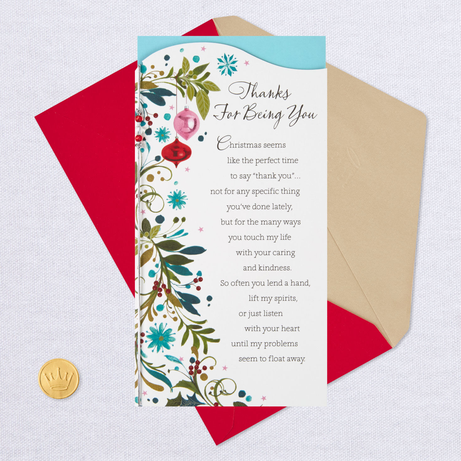 Thanks for Being You Christmas Card, , large image number 5