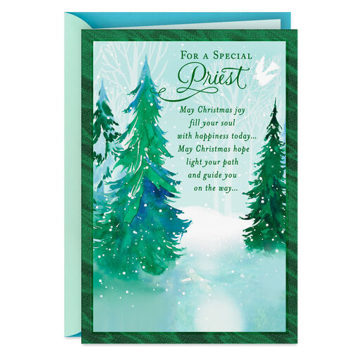 Fill Your Soul With Happiness Religious Christmas Card for Priest, 
