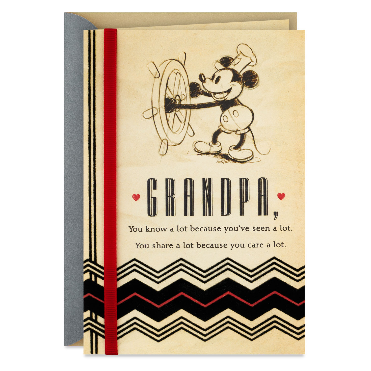 Disney Mickey Mouse World of Love and Experience Father's Day Card for Grandpa