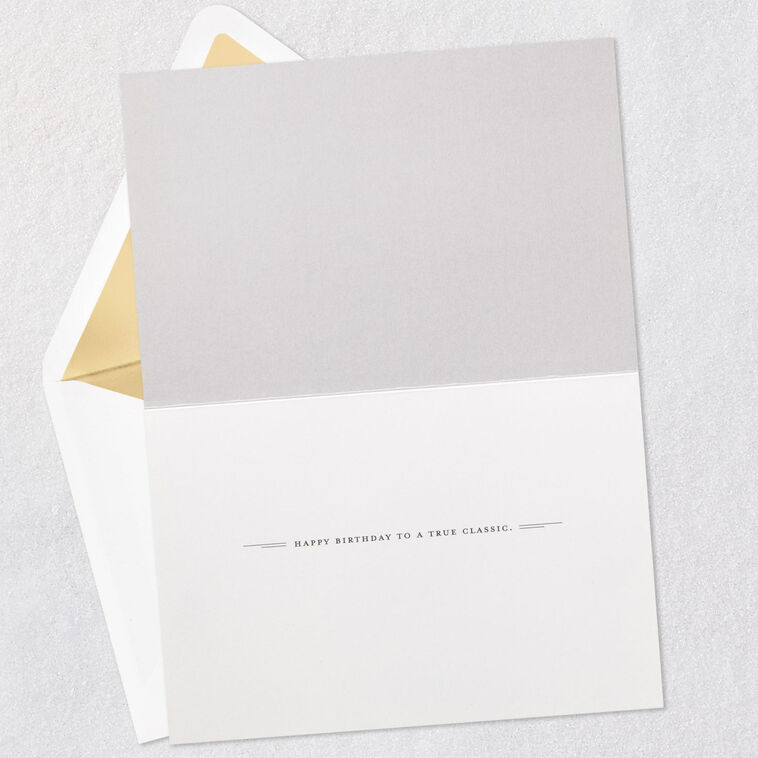 Red Classic Car Birthday Card for Him Open card with envelope image number 3