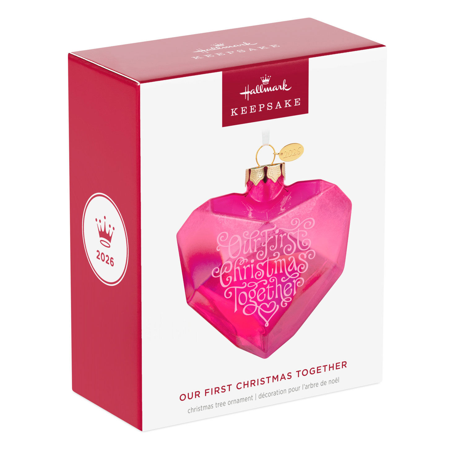Pink Heart Our First Christmas Keepsake Ornament Package Front image number 7
