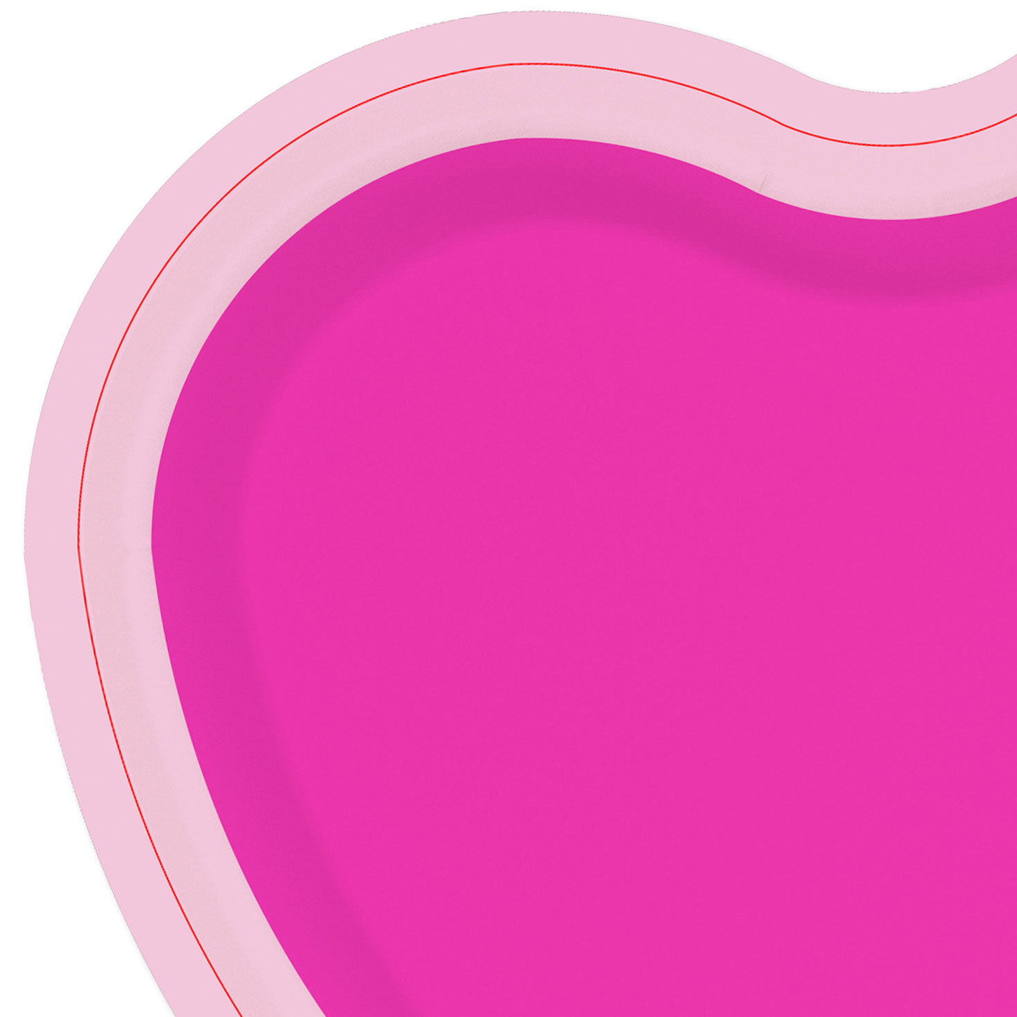 Bright Pink Heart-Shaped Dessert Plates, Set of 8, , large image number 3