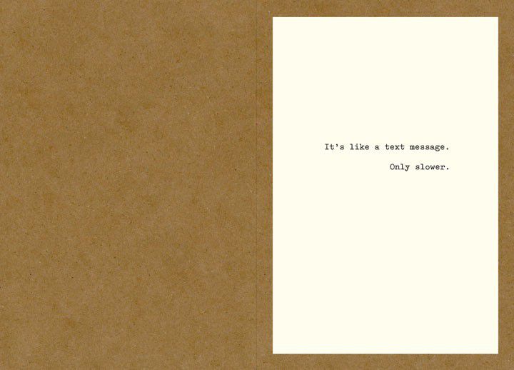 It's Like a Text Message Birthday Card