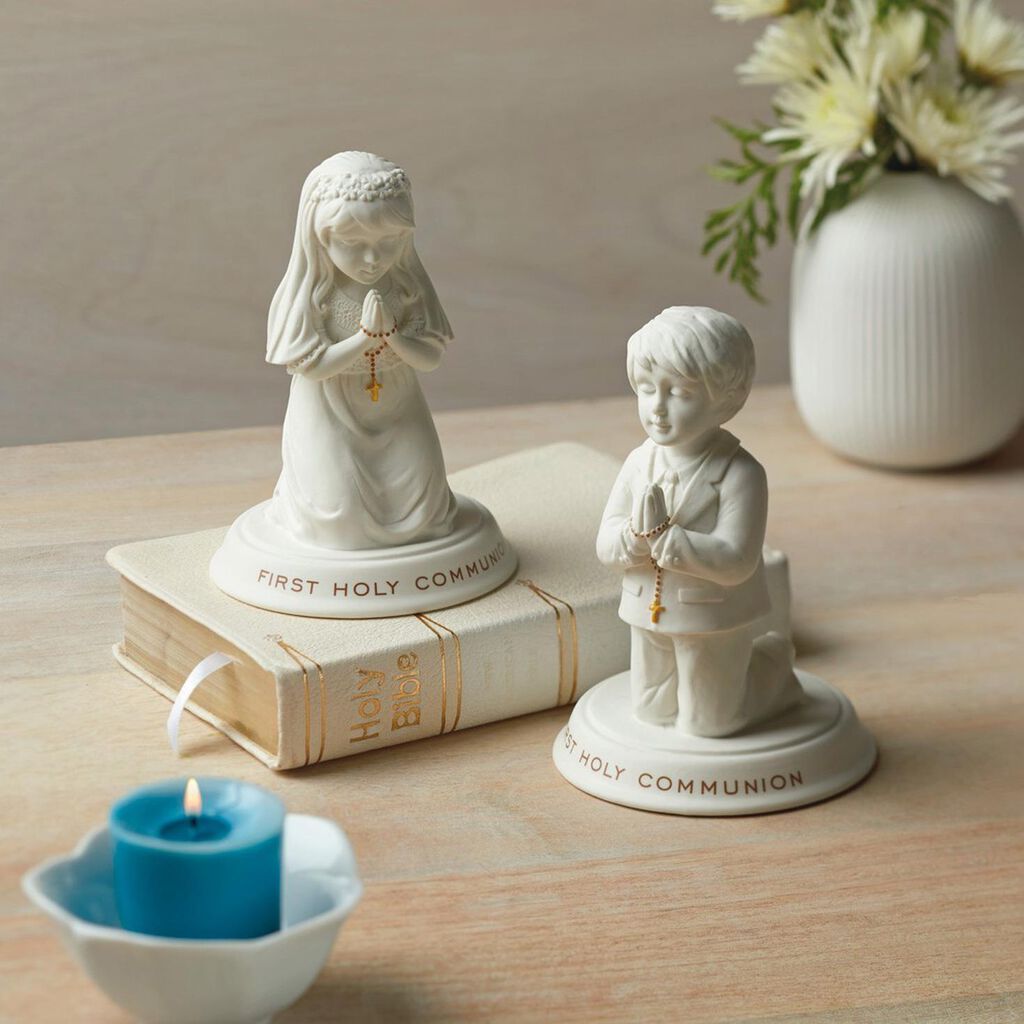 Boy First Holy Communion Porcelain Figurine 5 Figurines Hallmark
