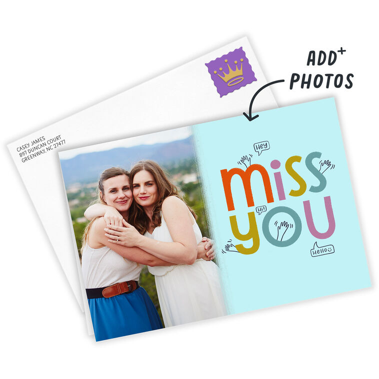 Personalized Miss You Photo Card  image number 2