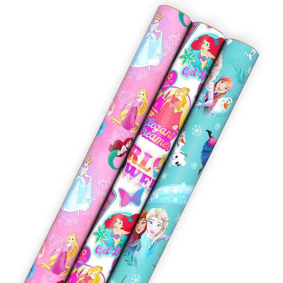 Disney Frozen and Disney Princesses Wrapping Paper Assortment, 60 sq. ft.