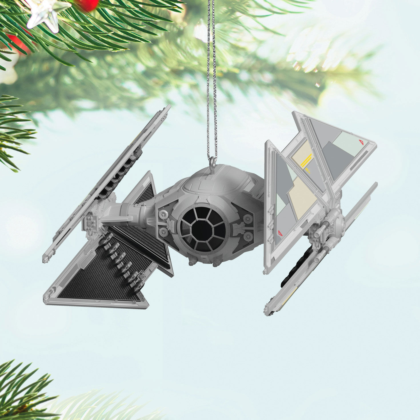 Star Wars Andor TIE Avenger Keepsake Ornament hanging on tree image number 2