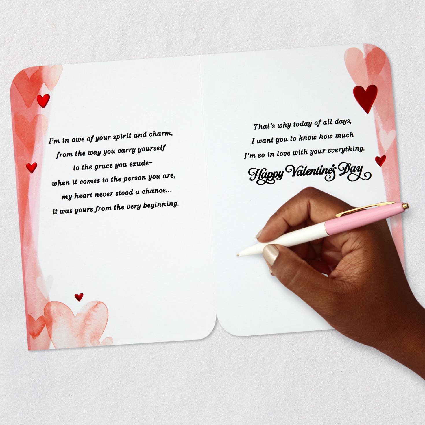 Glamorous Black Queen Wife Valentine's Day Card signing card image number 7