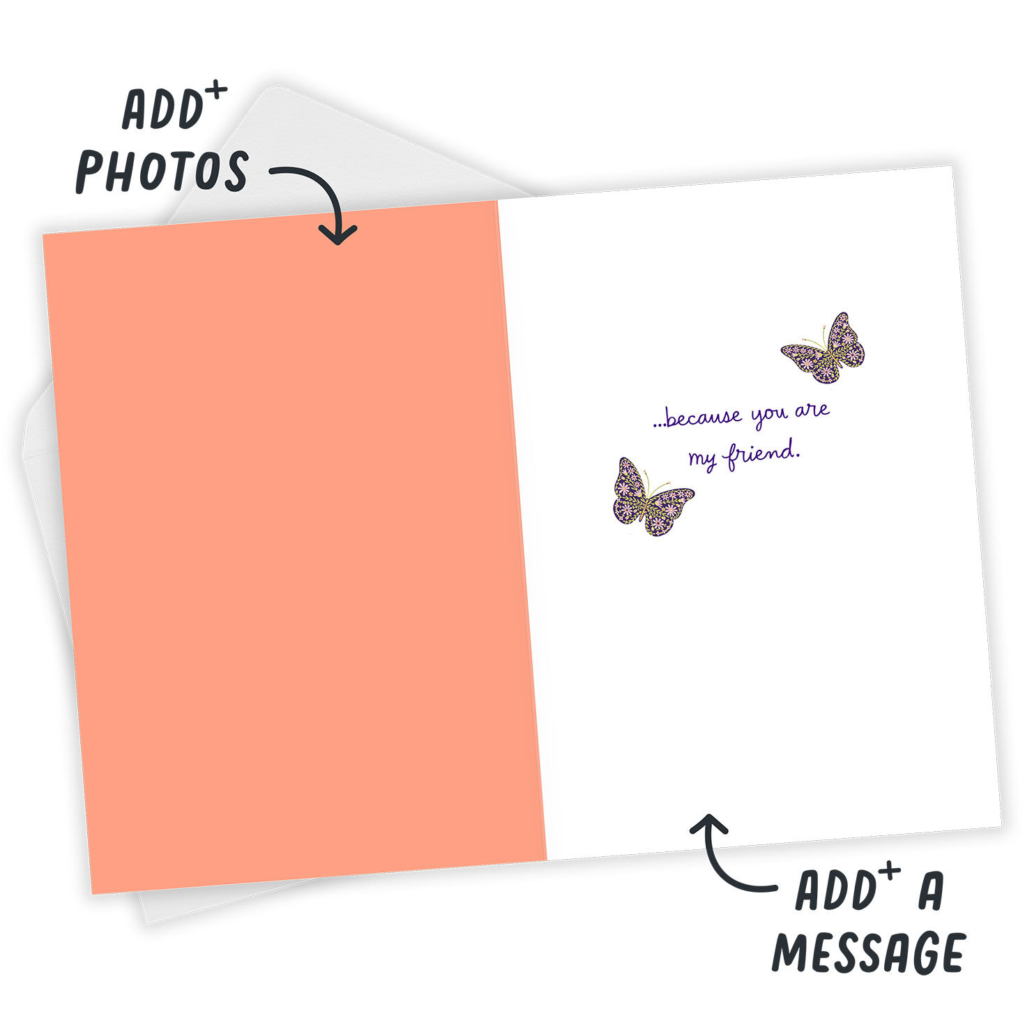 Because of You Custom Friendship Card, , large image number 3