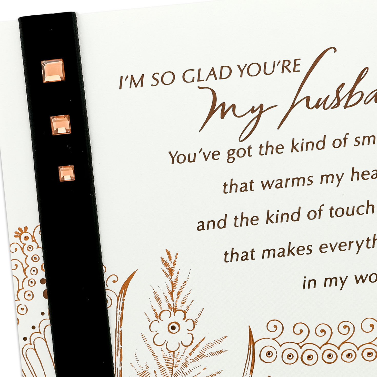 Floral Paisley Husband Anniversary Card From Wife Card Front Detail image number 5