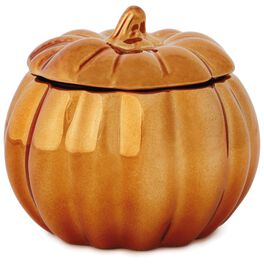 Coppered Pumpkin-Shaped Filled Candle, 6.5 oz., Coppered Pumpkin-Shaped Filled Candle, 6.5 oz., , large