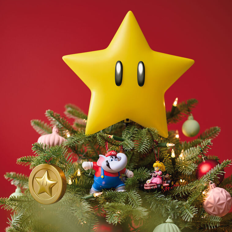Nintendo Super Mario™ Super Star Tree Topper With Light and Sound ...