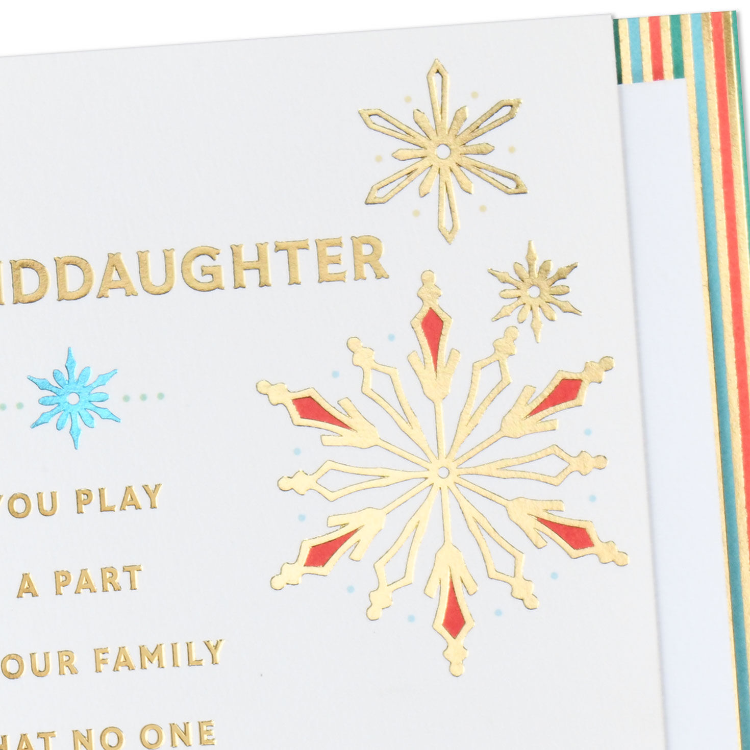 You're a Special Part of Our Family Christmas Card for Granddaughter, , large image number 4